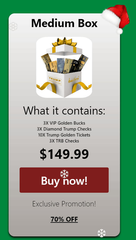 Get Your TRUMP CHRTSTMAS MEDIUM BOX Now